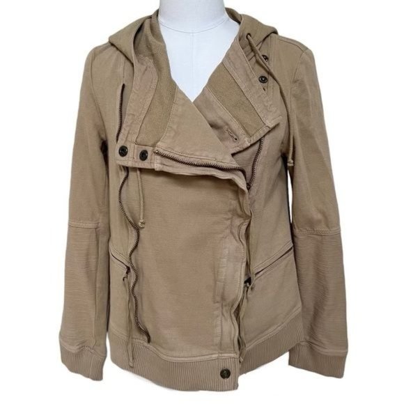 Free People Carmen Moto Top/Jacket in Calm Sand Size Small NWOT - Picture 6 of 15